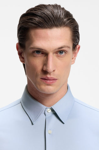Camisa BOSS Slim Fit Performance Stretch- Azul claro