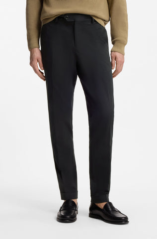 Pantalones BOSS ajustados de algodón elástico lavable -Negro