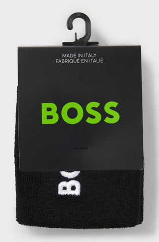 Muñequeras Deportivas BOSS de mezcla de algodón con logotipo bordado
