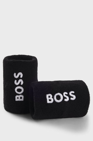 Muñequeras Deportivas BOSS de mezcla de algodón con logotipo bordado