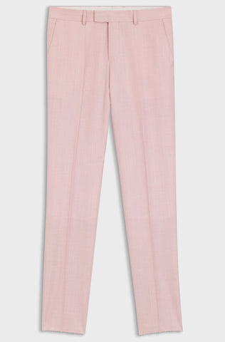 BOSS ONE Pantalones de traje de Slim Fit en lana, seda y lino - Rosado