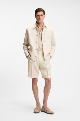 Mocasines BOSS con ribete de monedas y logotipo en relieve - Beige