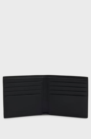 Cartera BOSS Negra Monogram de Piel Regenerada