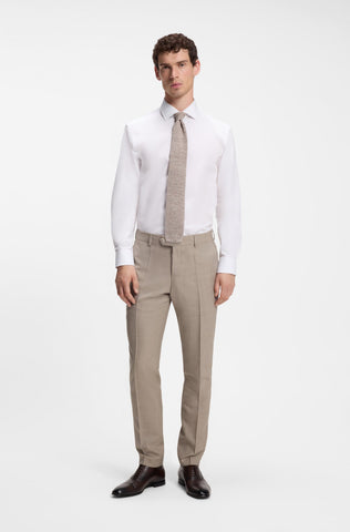 Camisa de Vestir BOSS x BECKHAM de Algodón Stretch Slim Fit - Blanco
