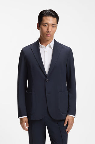 Chaqueta de Vestir BOSS con Solapa Clásica – Azul Oscuro