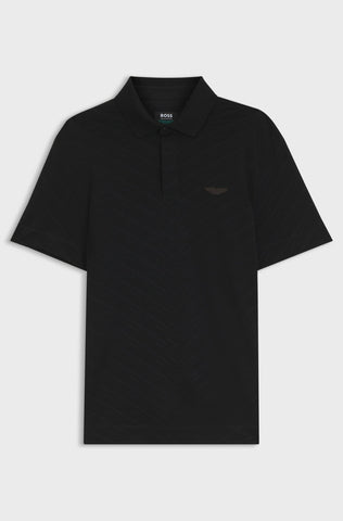 Polo BOSS x Aston Martin C-Prout de Algodón Jacquard – Negro