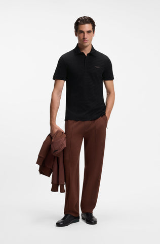 Polo BOSS x Aston Martin C-Prout de Algodón Jacquard – Negro