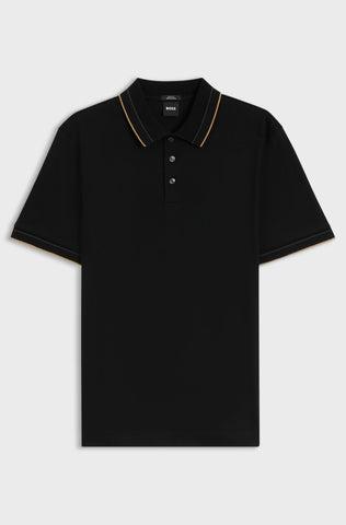 Polo BOSS H-Phillipson 195 de Algodón Mercerizado – Negro