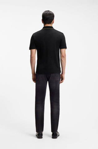 Polo BOSS H-Phillipson 195 de Algodón Mercerizado – Negro