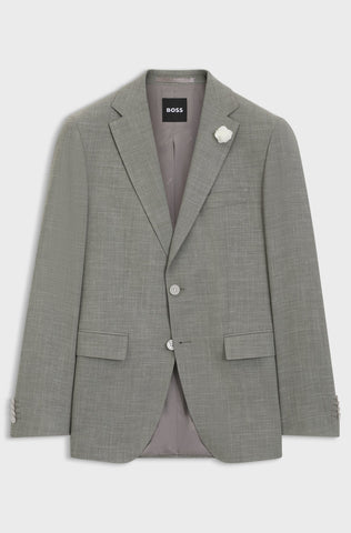 Chaqueta de Vestir BOSS con Solapa Clásica – Verde Claro