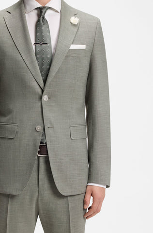 Chaqueta de Vestir BOSS con Solapa Clásica – Verde Claro
