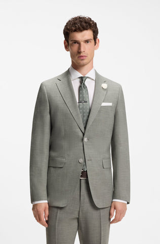 Chaqueta de Vestir BOSS con Solapa Clásica – Verde Claro