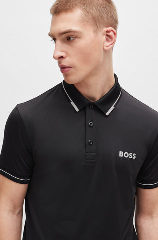 Polo Shirt Boss de Hombre Slim Fit Logos con Contraste