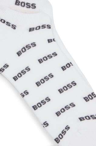 Pack de 2 Medias Tobilleras BOSS con Logo Allover