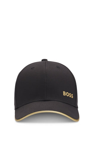 Gorra BOSS en sarga de algodón con logo estampado