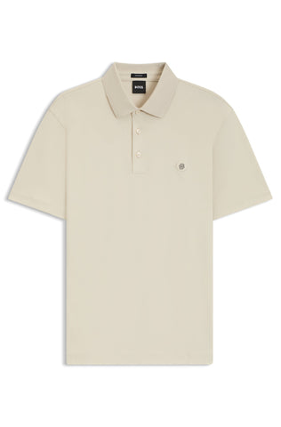 Polo BOSS de algodón mercerizado con monograma doble Regular Fit