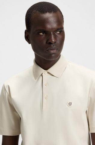 Polo BOSS de algodón mercerizado con monograma doble Regular Fit