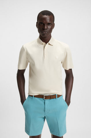 Polo BOSS de algodón mercerizado con monograma doble Regular Fit