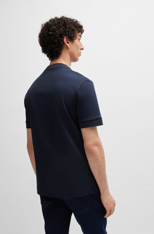 T-Shirt BOSS regular fit de algodón con estampado de monograma