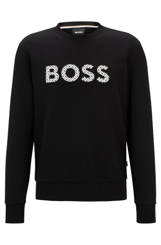 Sweater Boss Regular Fit En Algodón Con Ilustración De Temporada