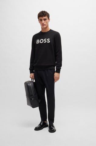 Sweater Boss Regular Fit En Algodón Con Ilustración De Temporada