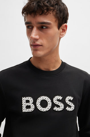 Sweater Boss Regular Fit En Algodón Con Ilustración De Temporada