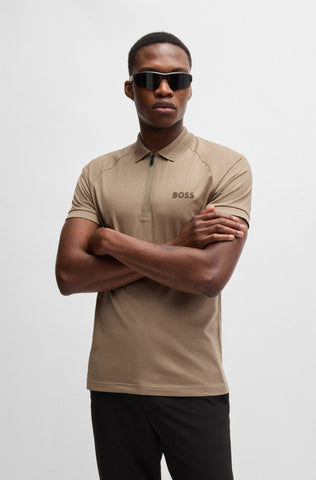 Polo Shirt Slim Fit de algodón con logo de efecto espejo