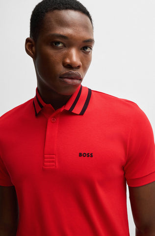 Polo Shirt Boss Regular Fit De Algodón Interlock Con Detalle de Logo