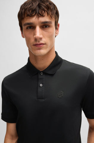 Polo Shirt regular fit de algodón mercerizado con monograma Double B