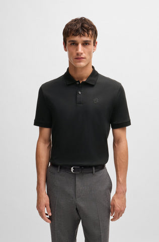 Polo Shirt regular fit de algodón mercerizado con monograma Double B