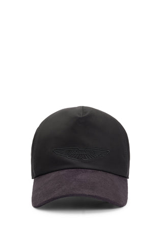 Gorra BOSS x Aston Martin con visera de ante sintético edición limitada