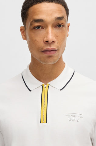 Polo Porsche x BOSS de algodón elástico Regular fit