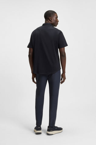 Camisa Boss Regular Fit Manga corta en punto de algodón