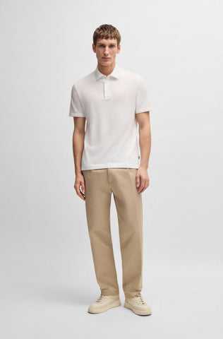 Polo Shirt BOSS Regular Fit de punto en algodón y lino