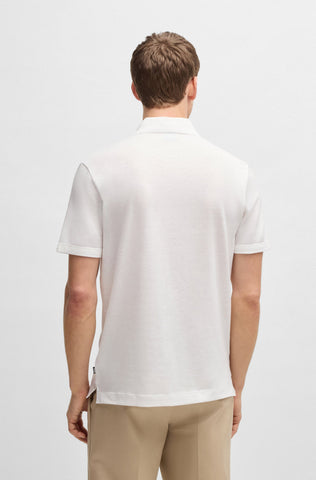 Polo Shirt BOSS Regular Fit de punto en algodón y lino