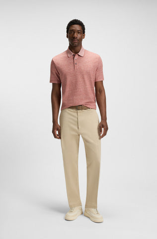 Polo Shirt BOSS Regular Fit de punto en algodón y lino