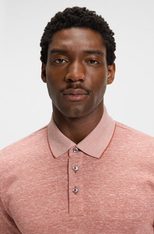Polo Shirt BOSS Regular Fit de punto en algodón y lino