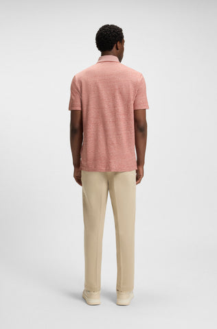 Polo Shirt BOSS Regular Fit de punto en algodón y lino