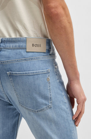 Jeans Boss Delaware slim fit en denim azul elástico y cómodo