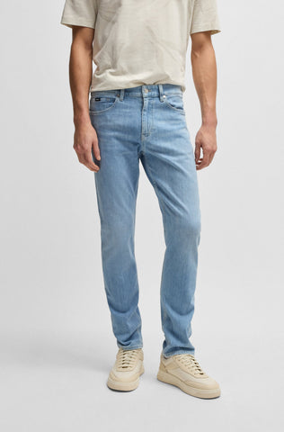 Jeans Boss Delaware slim fit en denim azul elástico y cómodo
