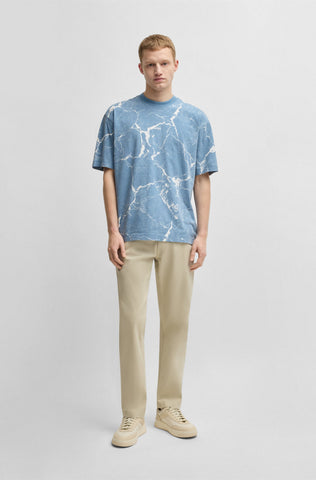 T-Shirt BOSS oversize de algodón con estampado integral