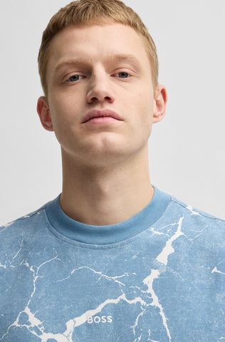 T-Shirt BOSS oversize de algodón con estampado integral