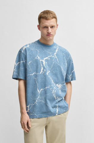 T-Shirt BOSS oversize de algodón con estampado integral