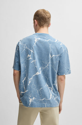 T-Shirt BOSS oversize de algodón con estampado integral