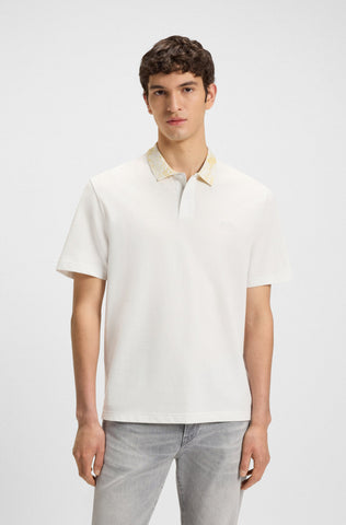 Polo BOSS de Cuello Estampado en Piqué Relaxed fit