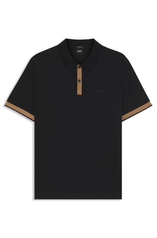 Polo BOSS de algodón mercerizado y estructurado Slim Fit
