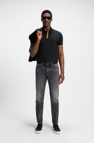 Polo BOSS de algodón mercerizado y estructurado Slim Fit