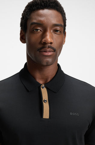 Polo BOSS de algodón mercerizado y estructurado Slim Fit
