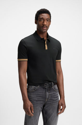 Polo BOSS de algodón mercerizado y estructurado Slim Fit