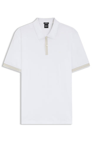 Polo BOSS de algodón mercerizado y estructurado Slim Fit